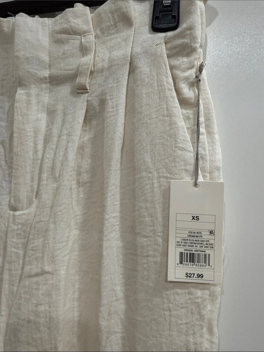 A New Day Cream Pleated Relaxed Trousers